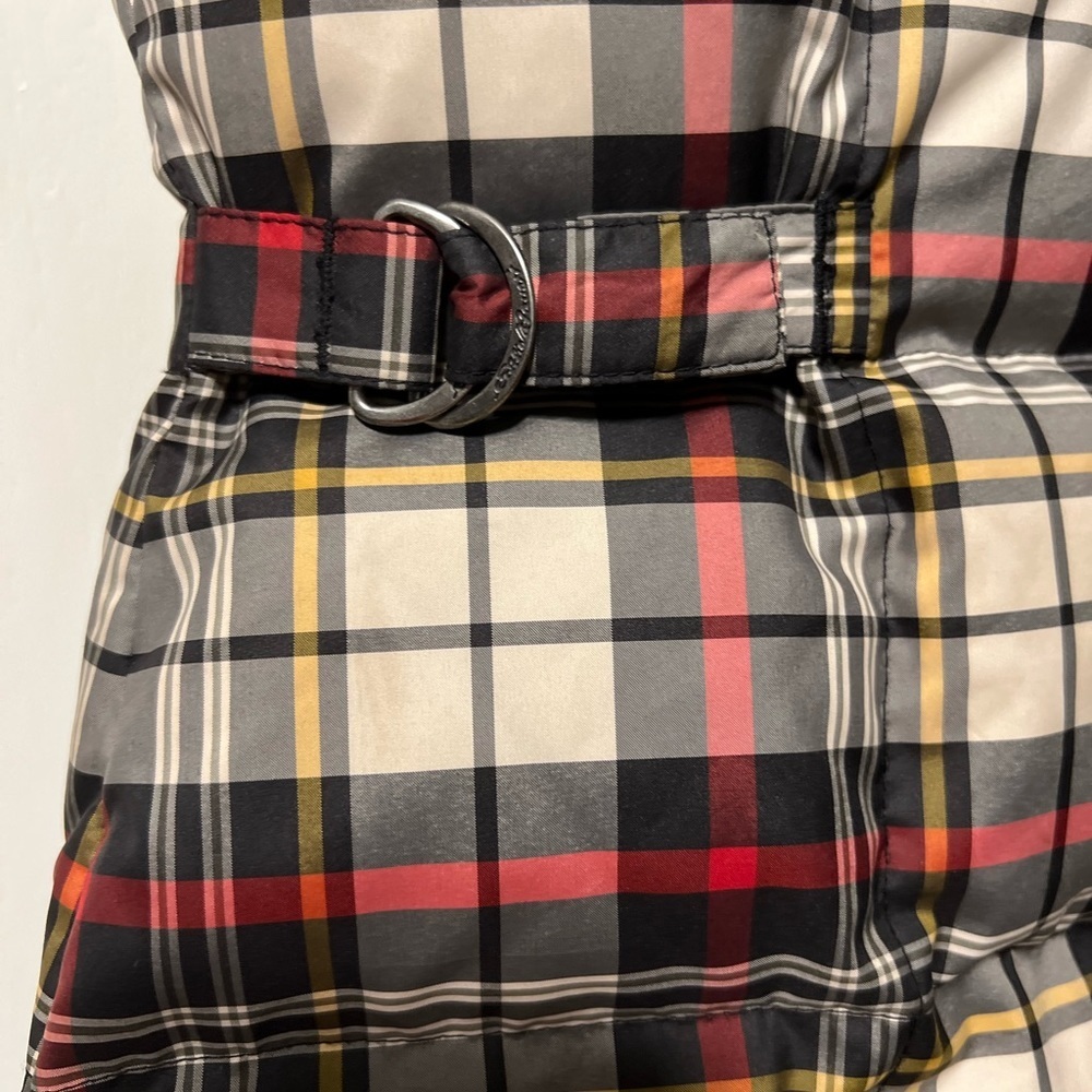Eddie Bauer Down Vest Plaid Small  pockets Zip Snap Enclosure Cabincore Vintage - Picture 4 of 14